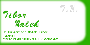 tibor malek business card